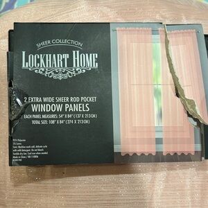 Pink Sheer Window Panels